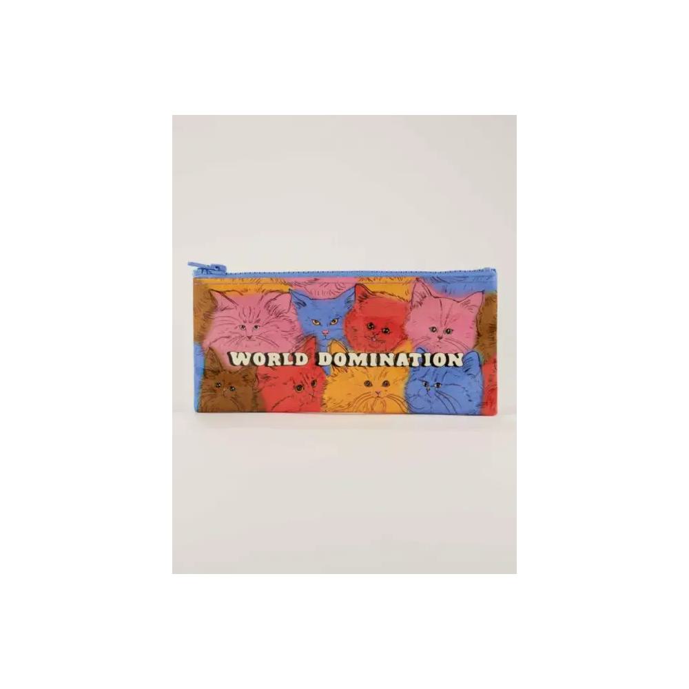 BlueQ, Pink, Pencil Pouch, Art & School, 4.25"x8.5", World Domination, 806977